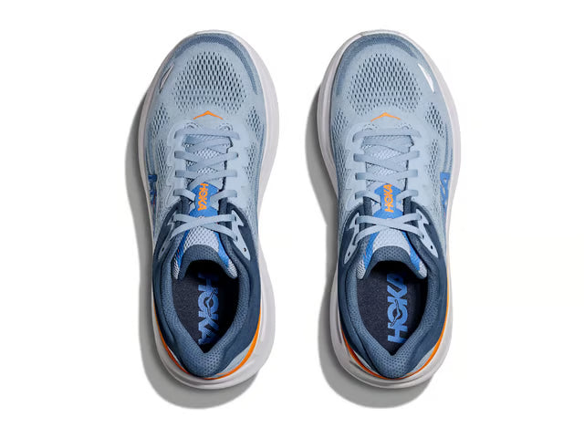 HOKA Bondi 9 Running Shoe – Blue Grey, Navy & Orange