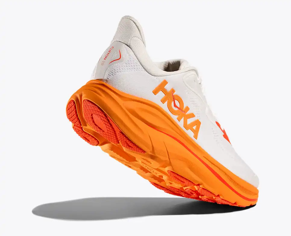 HOKA Clifton 10 – White & Orange