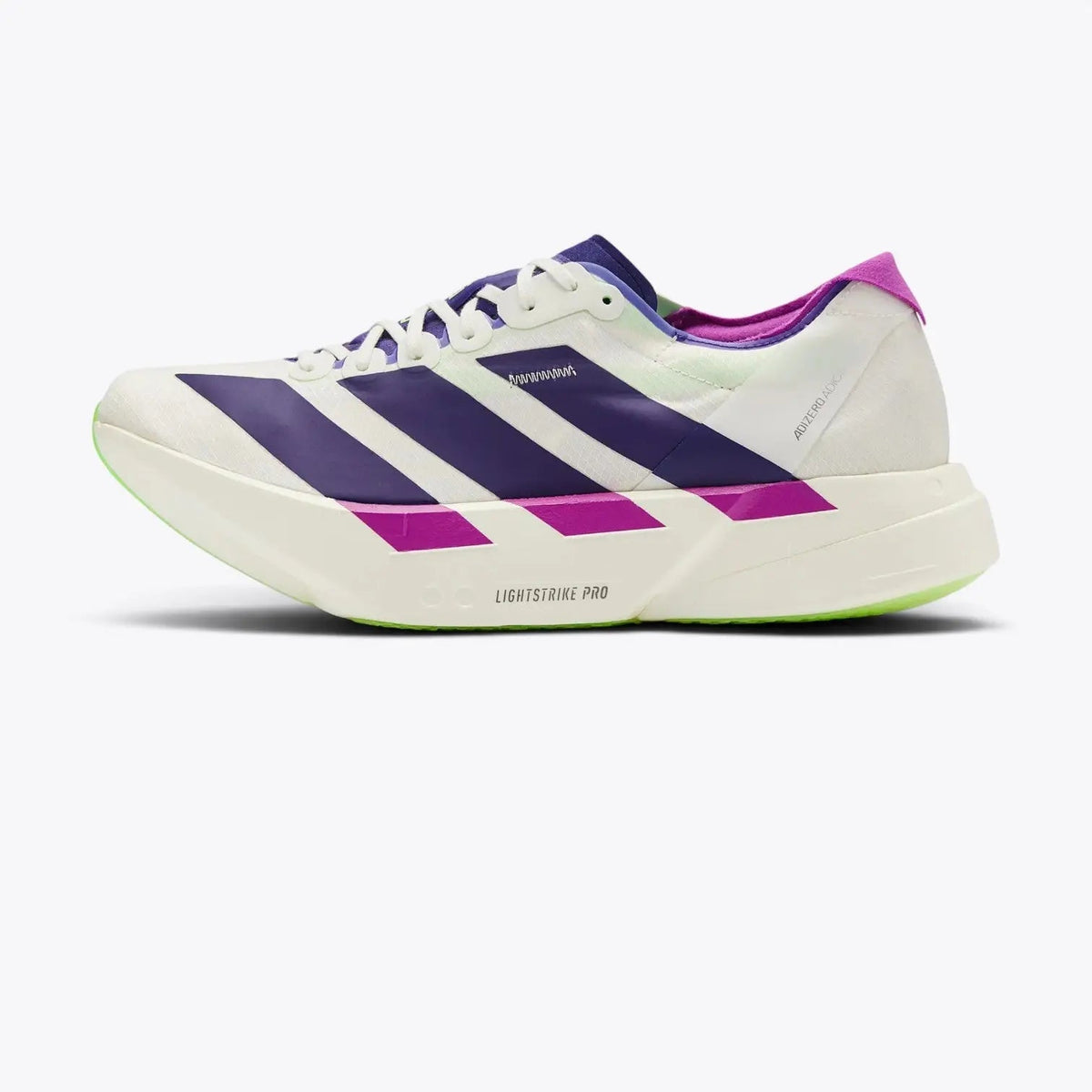 Adidas Adizero Adios Pro 4 Running Shoes – White / Purple / Lime