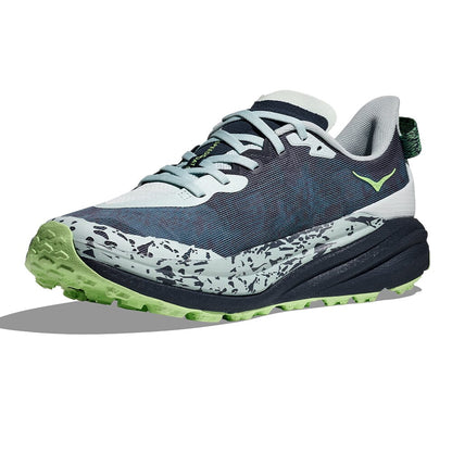 HOKA Speedgoat 6 – Navy, Light Grey & Lime