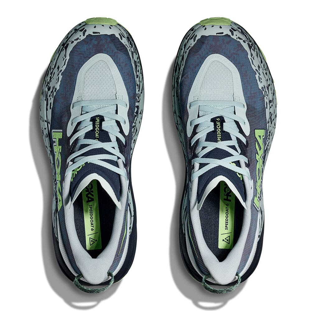 HOKA Speedgoat 6 – Navy, Light Grey & Lime