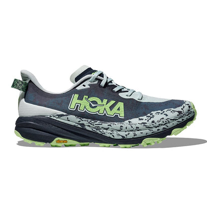 HOKA Speedgoat 6 – Navy, Light Grey & Lime