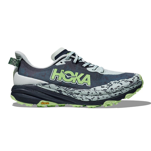 HOKA Speedgoat 6 – Navy, Light Grey & Lime