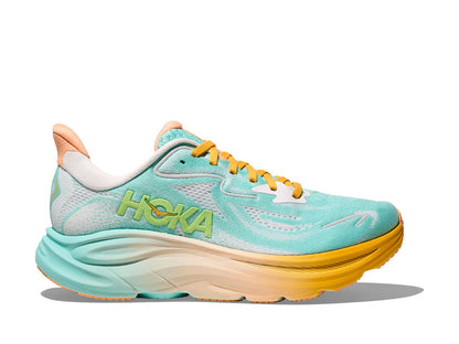 HOKA Clifton 10 – Aqua, Yellow & Peach
