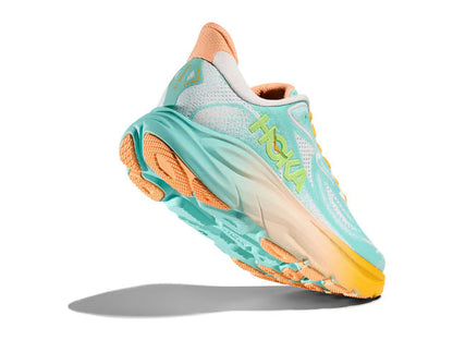 HOKA Clifton 10 – Aqua, Yellow & Peach