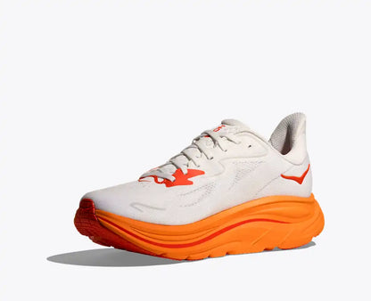 HOKA Clifton 10 – White & Orange