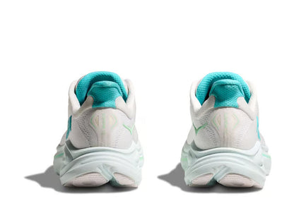 HOKA Clifton 10 – White & Aqua