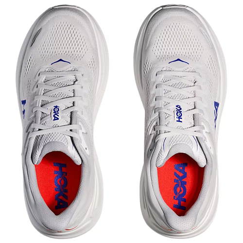 HOKA Bondi 9 Running Shoe – White, Blue & Red