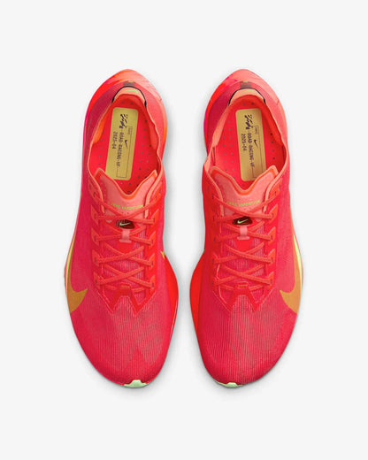 Nike Vaporfly 4 Road Racing Shoes - Bright Crimson / Lime Blast